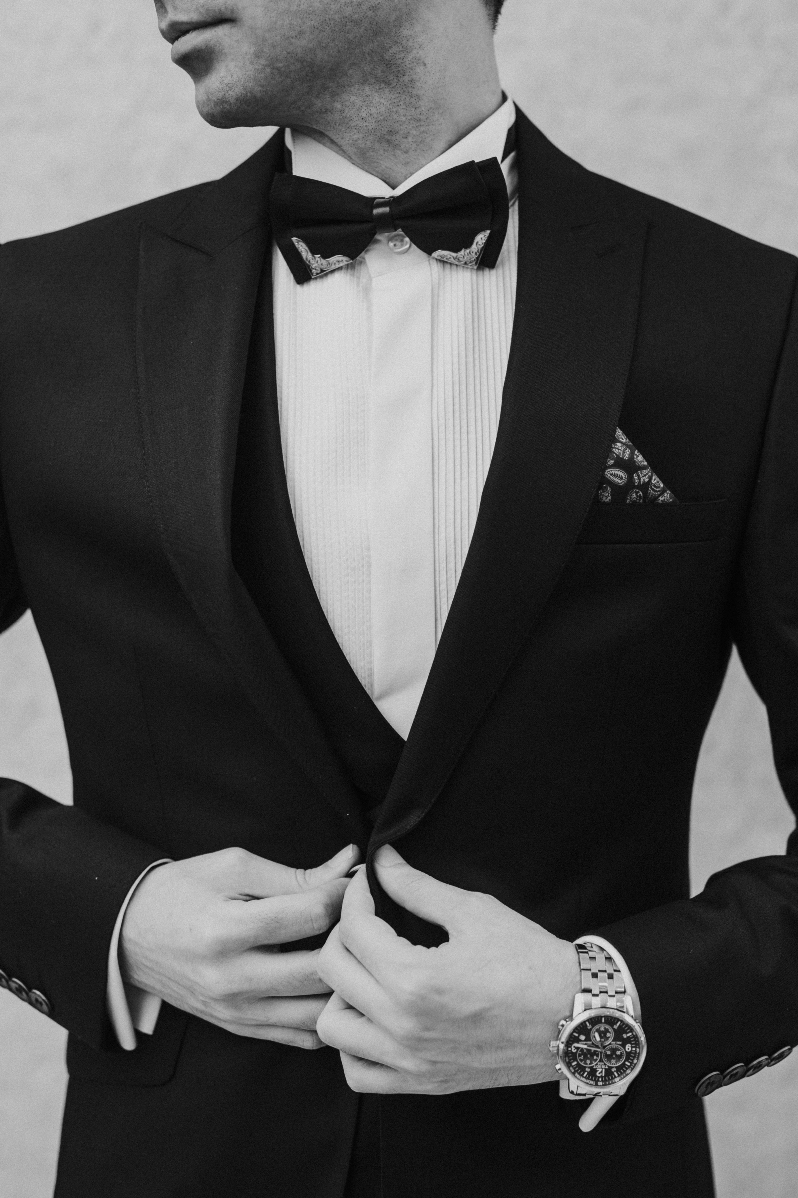 Black tuxedo for reception and cocktail events, Deoria